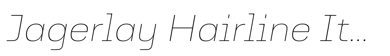 Jagerlay Hairline Italic